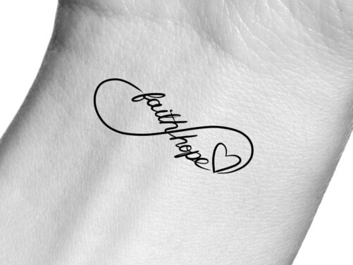 Faith Hope Love Infinity Temporary Tattoo