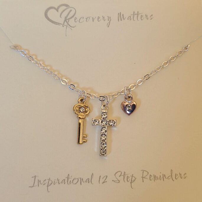 Faith, Hope, Love Necklace By Recovery Matters