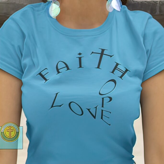Faith Hope Love Youth T-Shirt | Bella&canvas Short Sleeve Casual Fit Unisex Unique Soft Cotton Printed