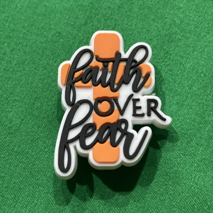 Faith Over Fear Cross Shoe Charm