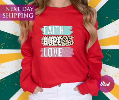 Faith Sweatshirt, Pray Shirt, Motivational Christian Religious Bible Personalized Gift, Customized Gift