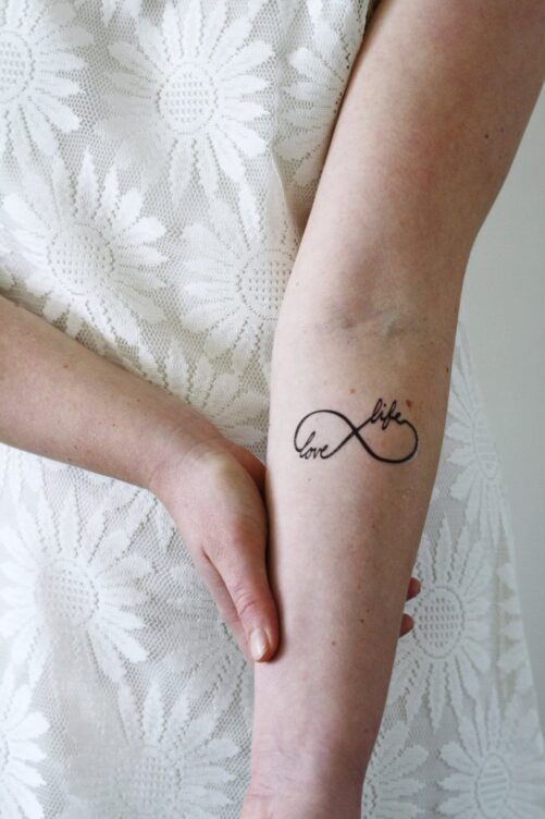 Infinity Temporary Tattoo | Love Life Uplifting Gift Idea Infinity Symbol