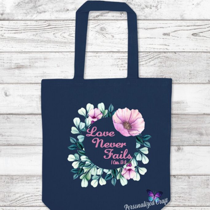 Jw Jehovah's Witness Service Bag, Love Never Fails Tote, Scripture Personalized Bible Study Gift, Pioneer School, Encouraging Gifts
