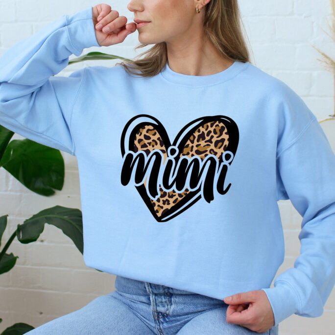 Leopard Mimi Shirt, Cheetah Print Shirt, Mimi Gift, Grandma Shirt, Mothers Day, Mimi-Life Shirt, New Mimi Shirt, Grandma Tee, Leopard Heart