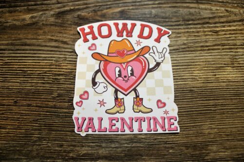 Retro Cowboy Heart Howdy Valentine Silicone Mold, Aroma Bead Molds, Car Freshener Mold