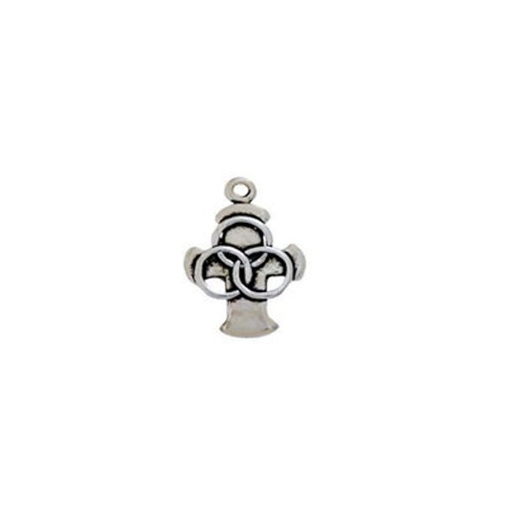 Trinity Cross Charm Sterling Silver, Jewelry