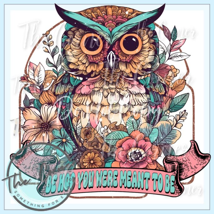 Who You Are Meant To Be Htv Transfer - Spiritual Sublimation - Owl Heat Inspirational Shirt Design - Shirt Press