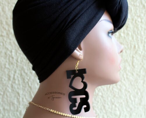 Loc Love Earrings, Dangle Acrylic Jewelry, Dreadlock I My Locs Choose Your Color