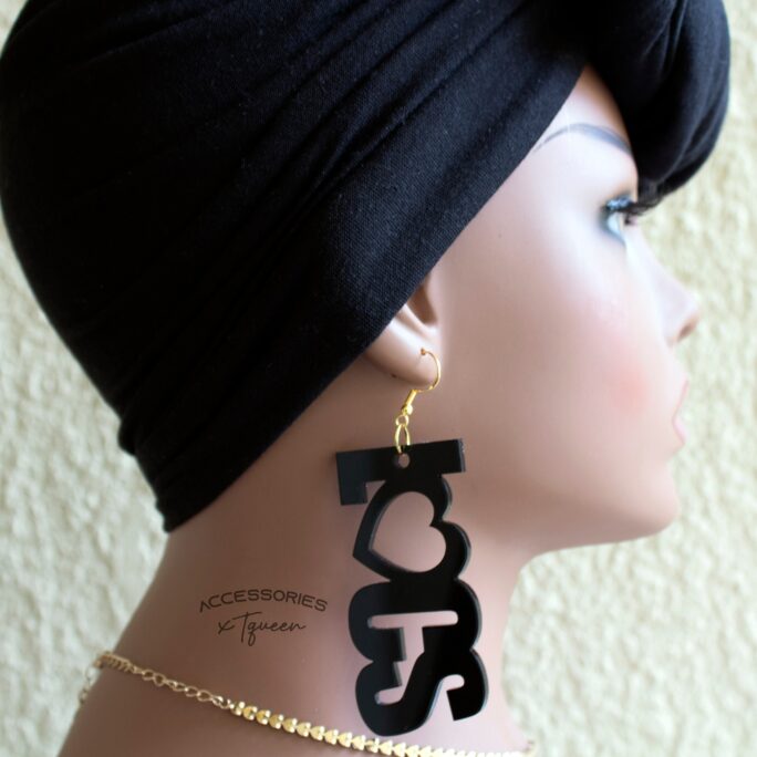 Loc Love Earrings, Dangle Acrylic Jewelry, Dreadlock I My Locs Choose Your Color