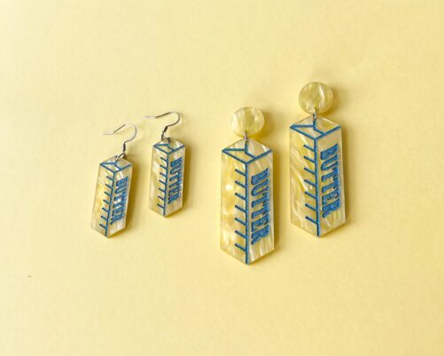 Butter Lover Earring, Yellow Pearl Butter Stick Statement Foodie Gift, Lightweight Earrings, Silly Food Jewelry