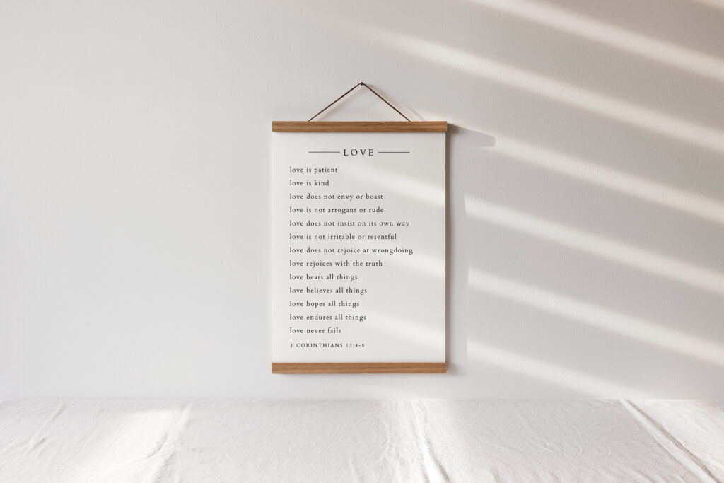 1 Corinthians 13 Christian Sign, Wooden Hanging Bible Verse Wall Art ...