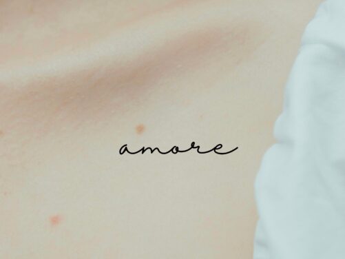 Amore Temporary Tattoo/Love Tattoo