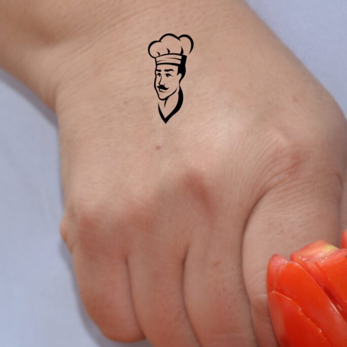 Chef Temporary Tattoos in Black. Hobby Chef, Or Just A Food Lover?