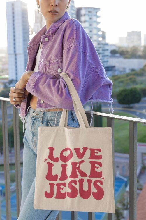 Christian Tote Bag Aesthetic Merch Bible Retro Jesus Bags Verse Church