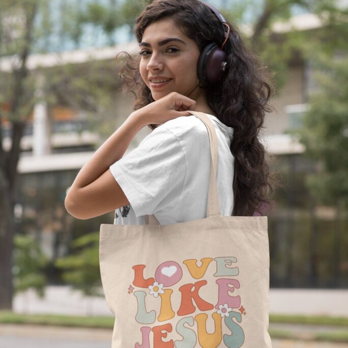 Christian Tote Bag Aesthetic Merch Bible Retro Jesus Bags Verse Church
