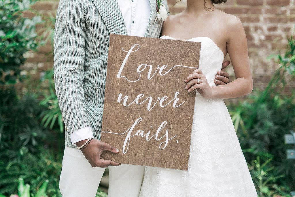 Corinthians Aisle Sign - Wooden Wedding Signs Wood -Nc