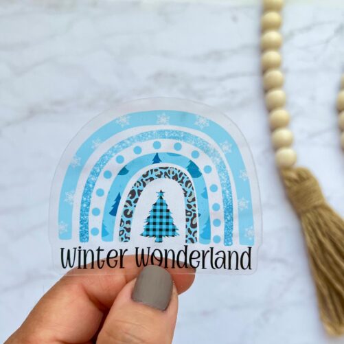 Cute Christmas Clear Sticker, Winter Wonderland Stocking Stuffer, Snowman Favorites Holiday Designs
