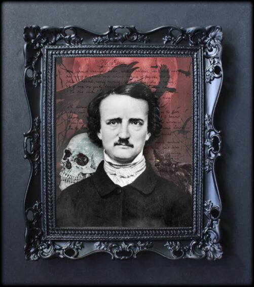 Edgar Allan Poe Raven Poem Wall Art, Canvas, Artwork, Art Print, Home Decor, Painting, Poster