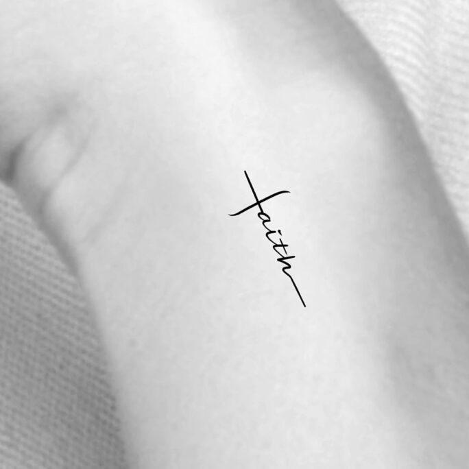 Faith Cross Temporary Tattoo/Religious Tattoo