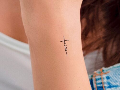 Faith Cross Temporary Tattoo/Religious Tattoo