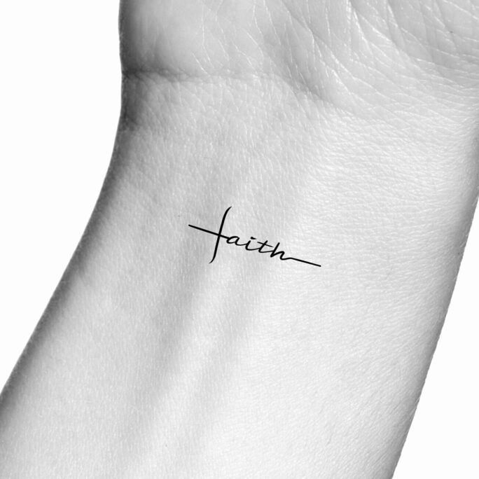 Faith Cross Temporary Tattoo/Religious Tattoo