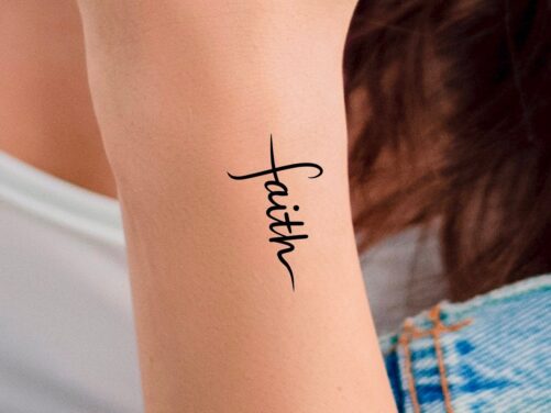 Faith Cross Temporary Tattoo/Religious Tattoo Small Cross