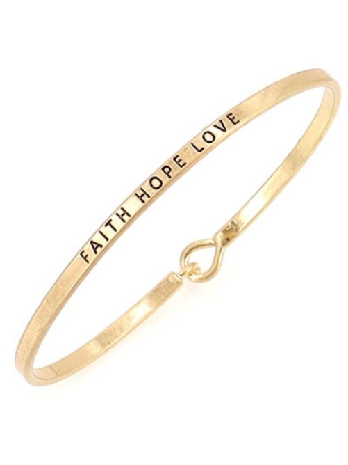 Faith Hope Love Bracelet, Custom Handwritten Message Bracelets, Motivational Quotes, Inspirational Survivor Jewelry, Empowering