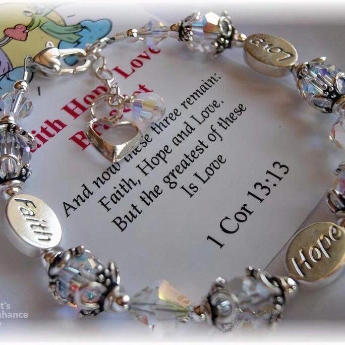 Faith Hope Love Bracelet Inspirational Jewelry