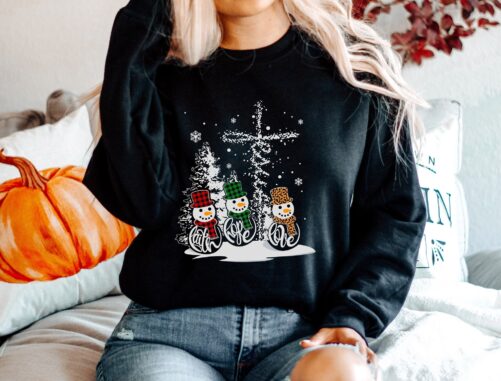 Faith Hope Love Jesus Sweatshirt, I Christmas Gift