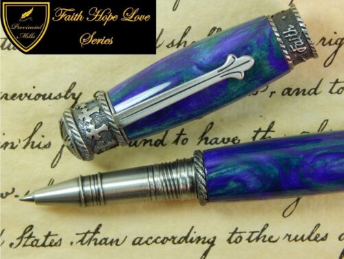 Faith Hope Love Rollerball Pen Crafted From Sweet Vineyard Acrylic - Free Shipping #rb3039
