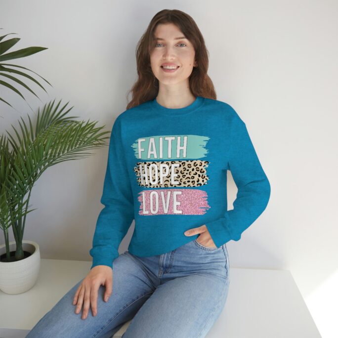 Faith Hope Love, Sweatshirt, Sweatshirts For Women, Christian Sweatshirt Gifts