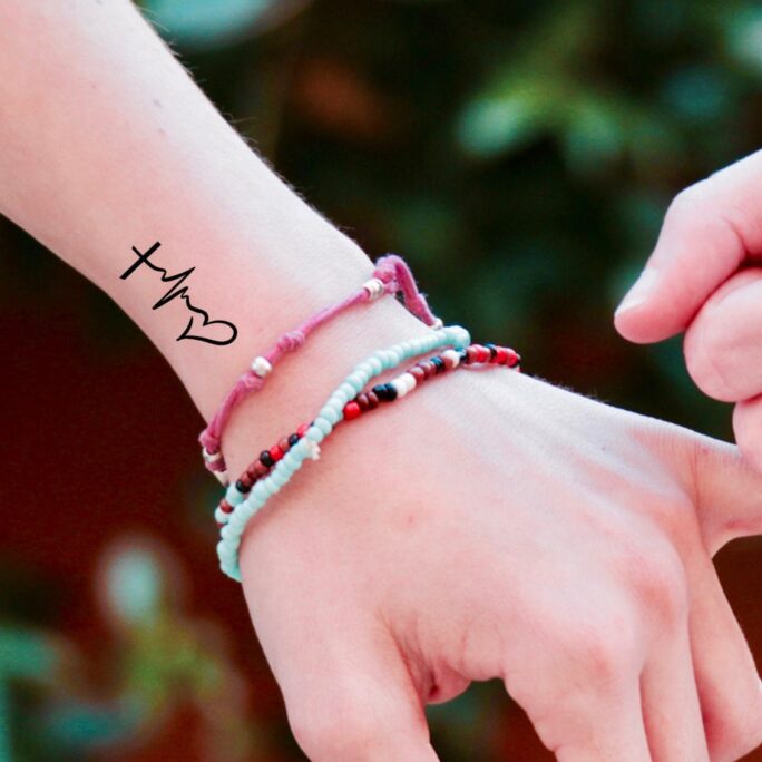 Faith Hope Love Temporary Tattoo/Faith Tattoo Love Religious God Jesus Small Cross