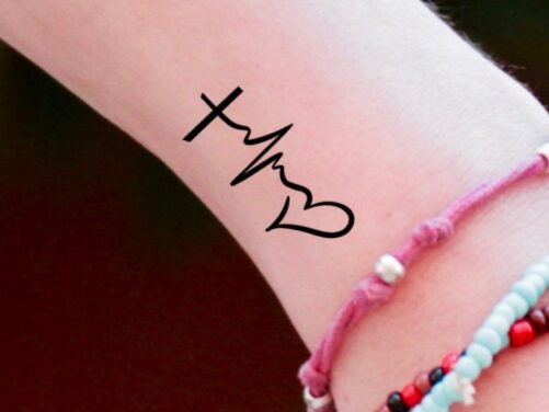 Faith Hope Love Temporary Tattoo/Religious Tattoo Cross