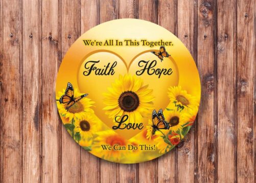Faith, Hope, Love Wreath Sign