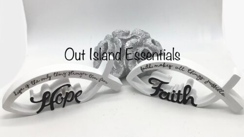 Faith, Hope & Love I Religious Reminders Christian Faith God Is Assorted Wood Signs Table Top Decor