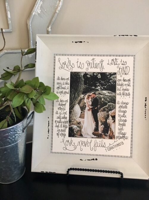 First Anniversary Gift For Him, Love Never Fails, Religious Couple, Is Patient Kind, Wedding Vows, Christian Wall Art
