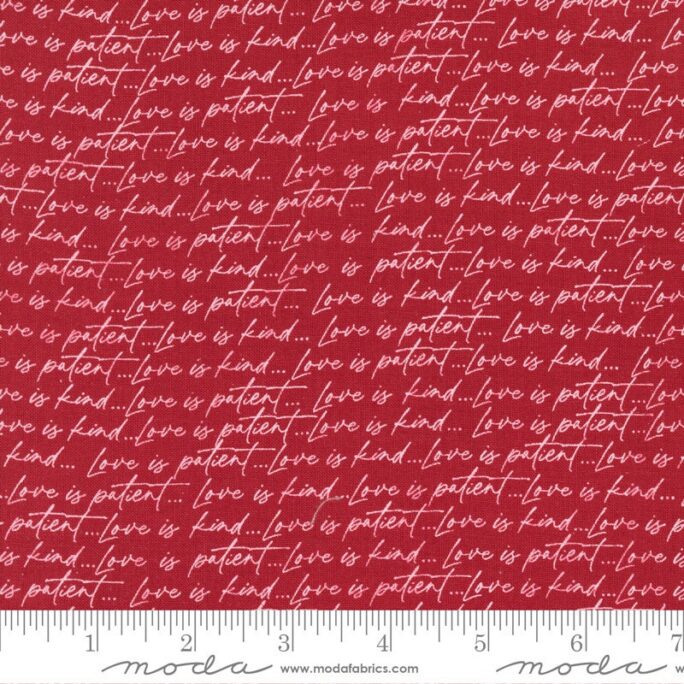 Flirt 55571 12 Love Is Patient Red By Sweetwater For Moda Fabrics - The Half-Yard