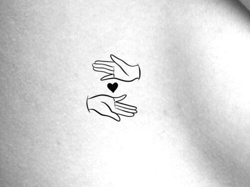 Heart Hands Temporary Tattoo/Heart Tattoo Love
