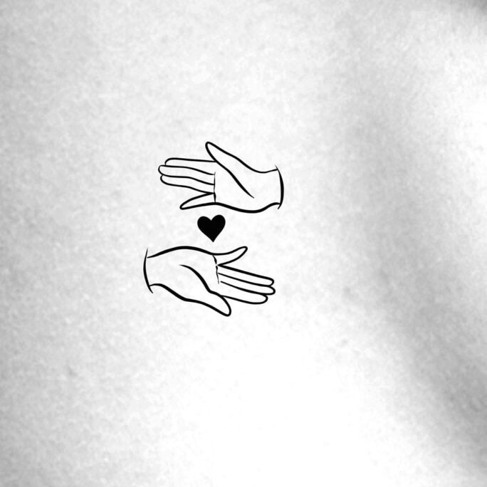 Heart Hands Temporary Tattoo/Heart Tattoo Love
