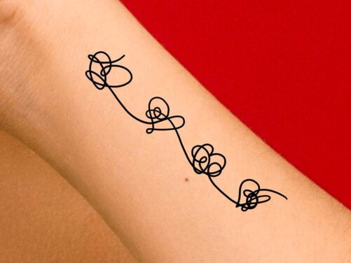 Hearts Temporary Tattoo/Bts Tattoo Heart Love Friendship And