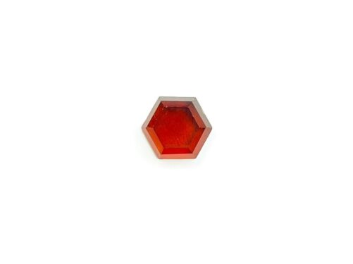 Hessonite Garnet Hexagon - 12 X 4.5mm