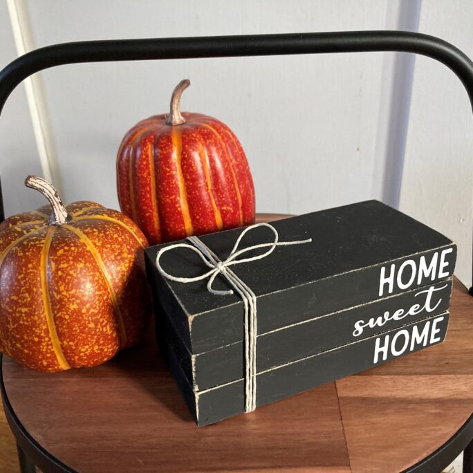 Home Sweet Stacking Books, Rustic/Farmhouse Decor, Tiered Tray Housewarming Gift
