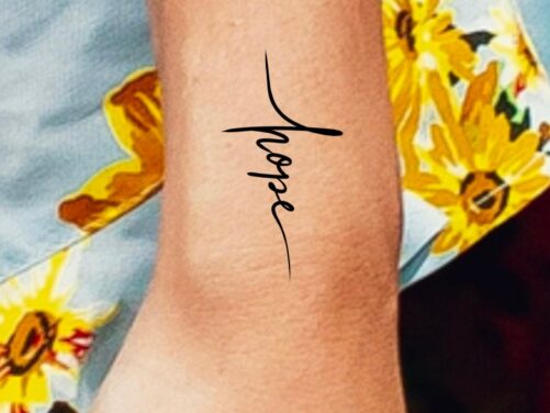 Hope Cross Temporary Tattoo/Religious Tattoo Small Cross Faith