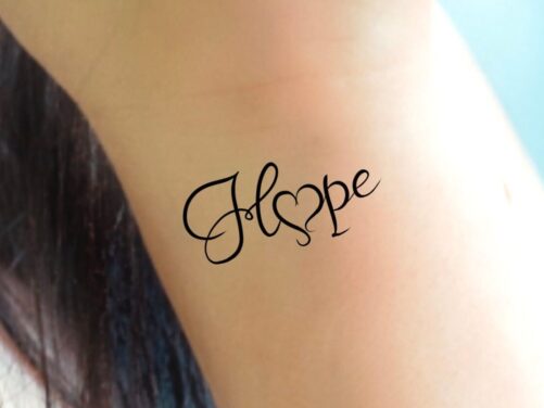 Hope Heart Temporary Tattoo