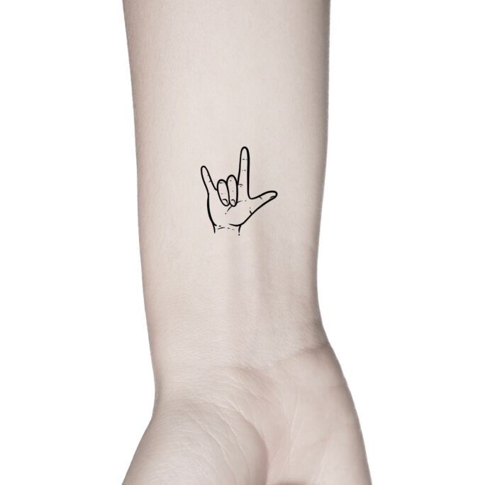 Ily Sign Language Temporary Tattoo/I Love You