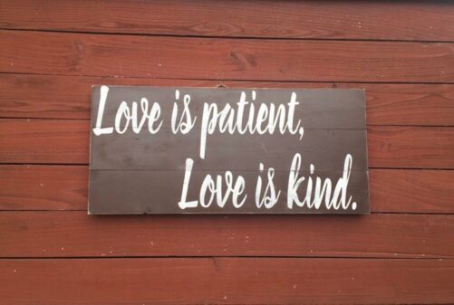 Large Love Is Patient Kind Wooden Wedding Sign/36" Wood Signs Anniversary Gift For Wife