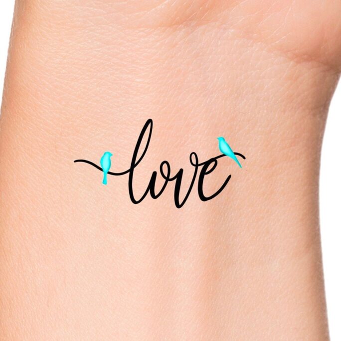 Love Birds Temporary Tattoo