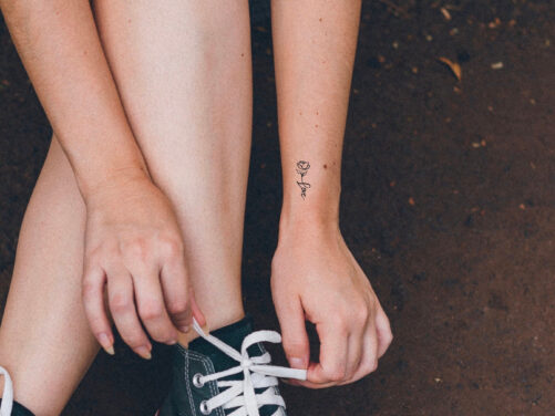 Love Flower Temporary Tattoo