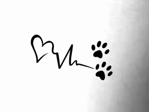 Love Hope Paw Print Temporary Tattoo