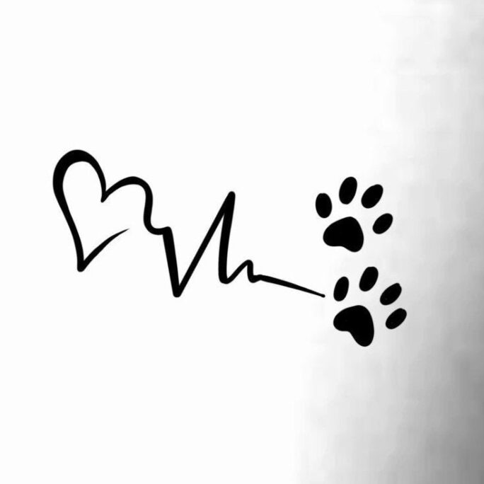 Love Hope Paw Print Temporary Tattoo